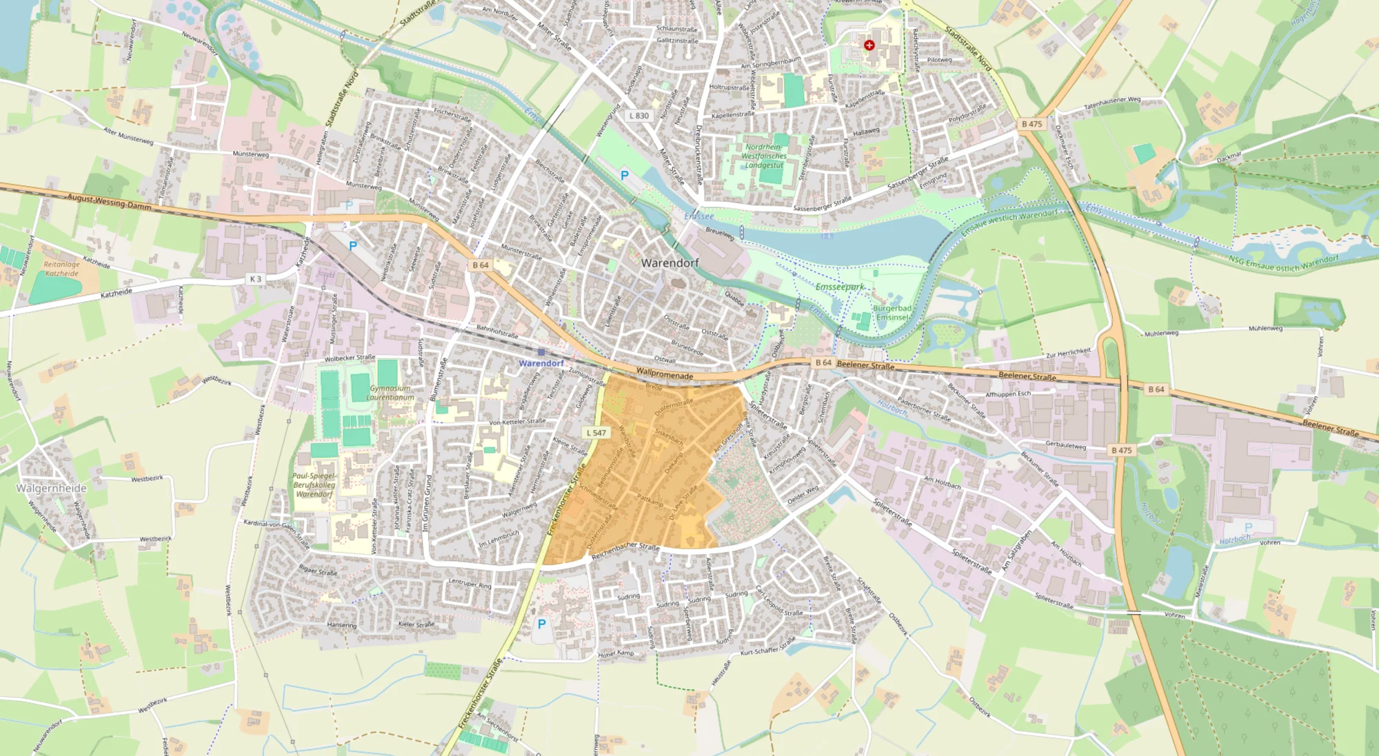 Karte Warendorf